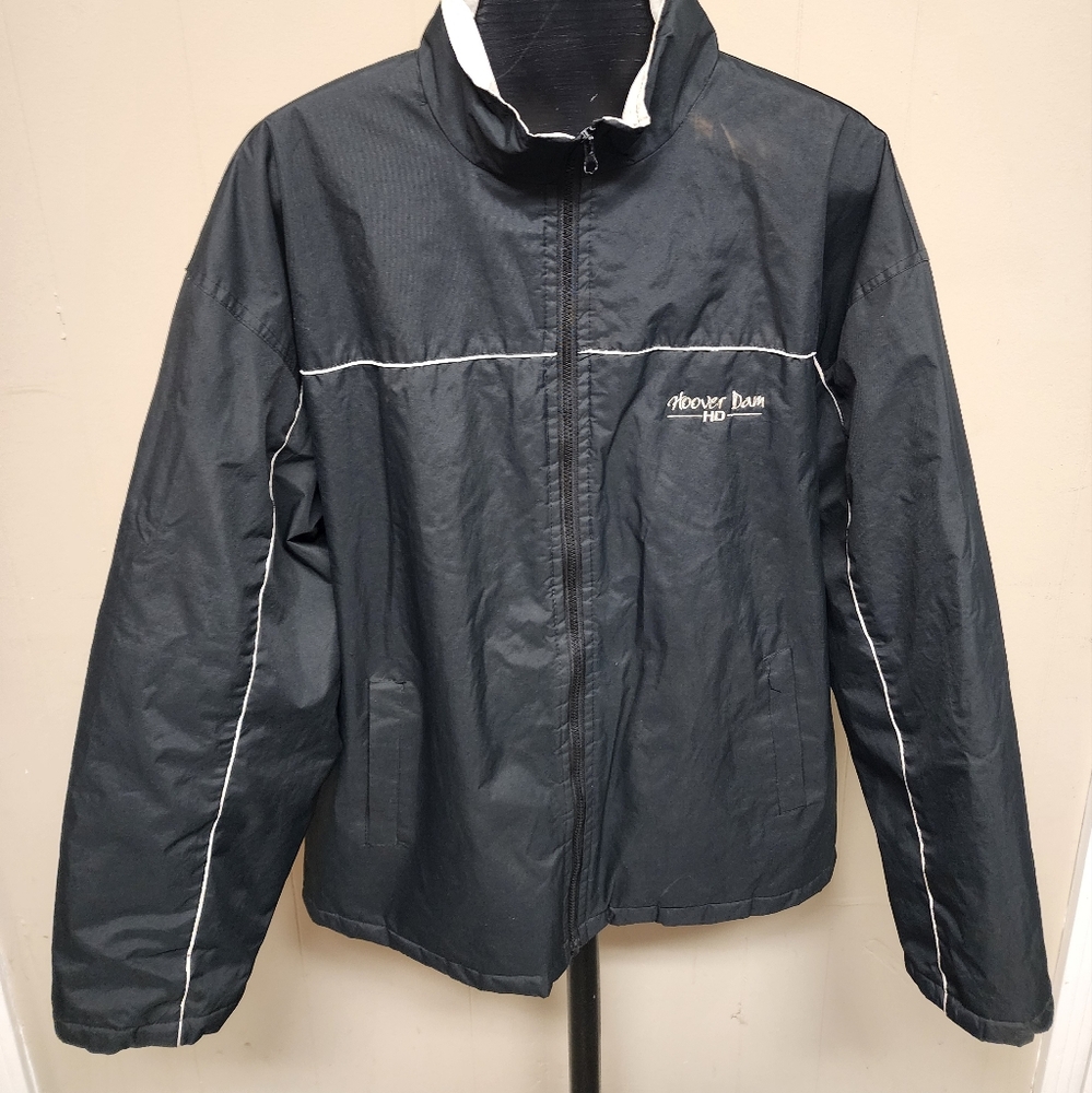 Vintage Renegade Club Men's Size XL Full Zip Black Hoover Dam Jacket